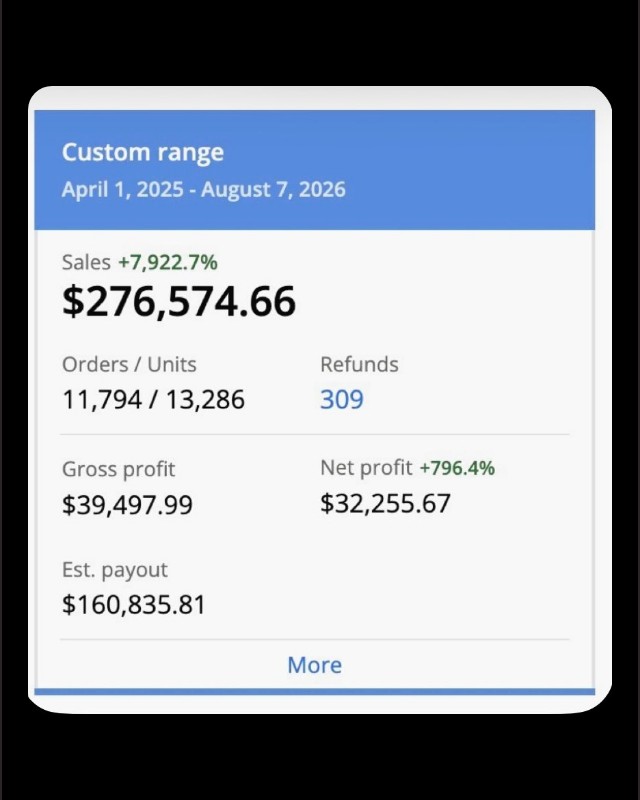 Kaleb's seller dashboard
